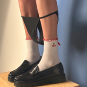 Ruffle Pilates Grip Sock