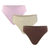 3 Pack Mid-Rise Thongs - Neapolitan