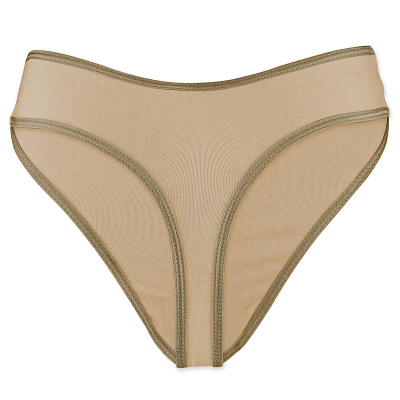 Mid-Rise Thong - Biscotti